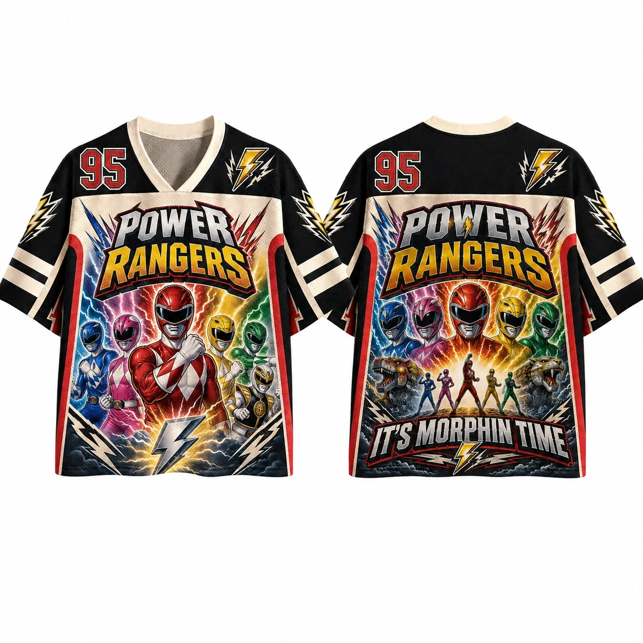 2026 Kong Warrior 95 Mesh Jersey Men's and Women's Printed Short Sleeved T-shirt Retro Hip-hop Street Role-playing Top
