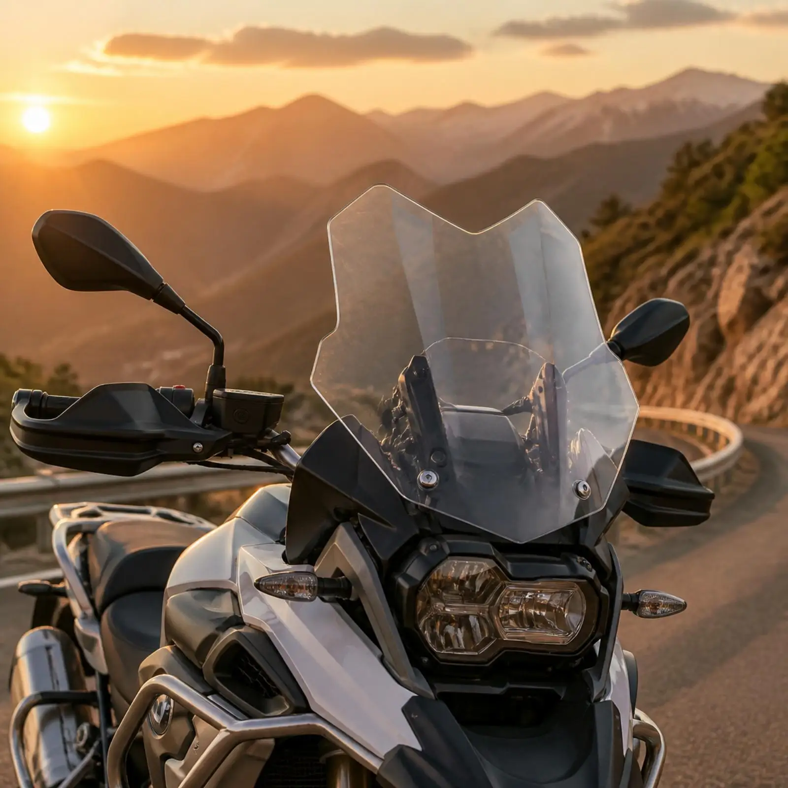 Motorcycle Windshield Replacement for R1200GS Adventure R1250GS LC Touring Windscreen PC Clear Shield with Pre Drilled Holes
