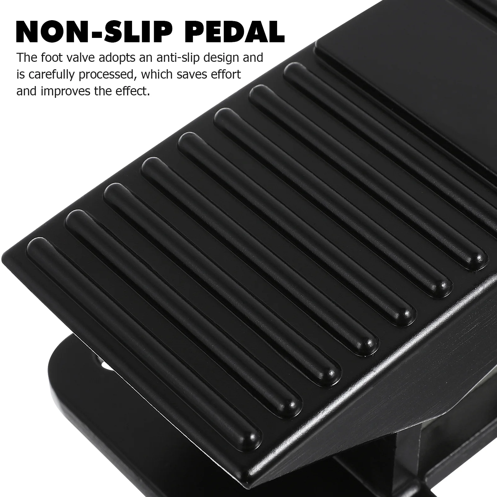 

Pneumatic Foot Pedal Valve Momentary Normally Open Zinc Alloy Housing Nonslip Surface Hands- for Machine Tools