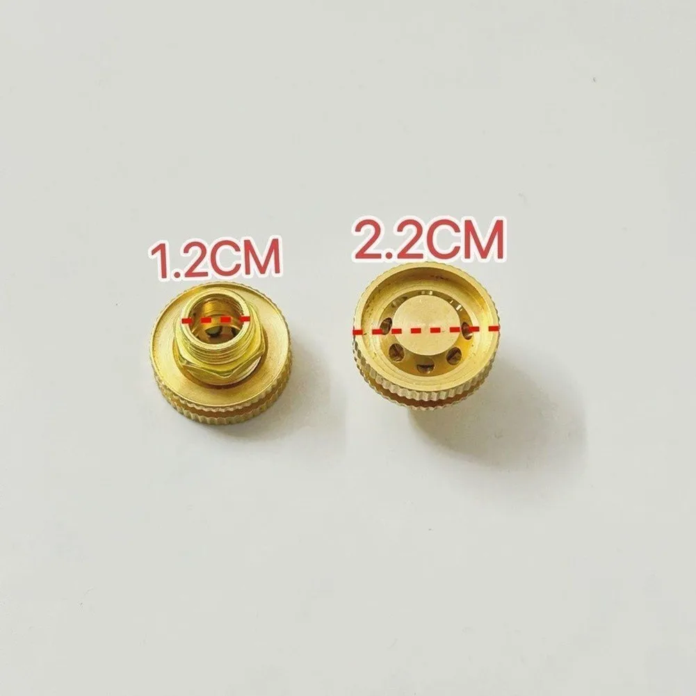 Gas Stove Nozzles Iron Core Copper Finish for Household Use Flame Control and Heat Uniformity 1/8/9 Pack Gold Color