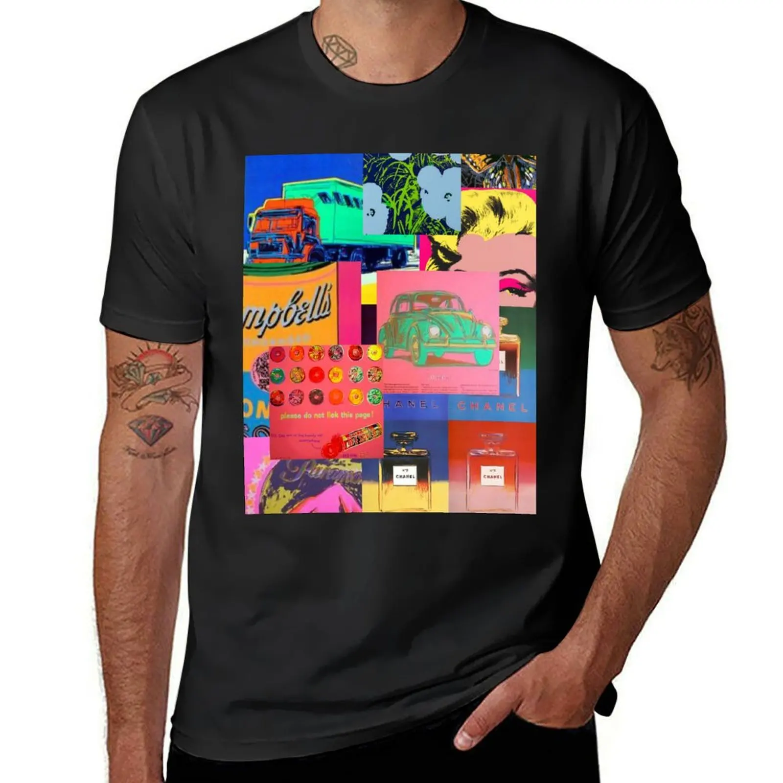 Andy Warhol collage T-Shirt plus sizes hippie clothes customs mens clothes