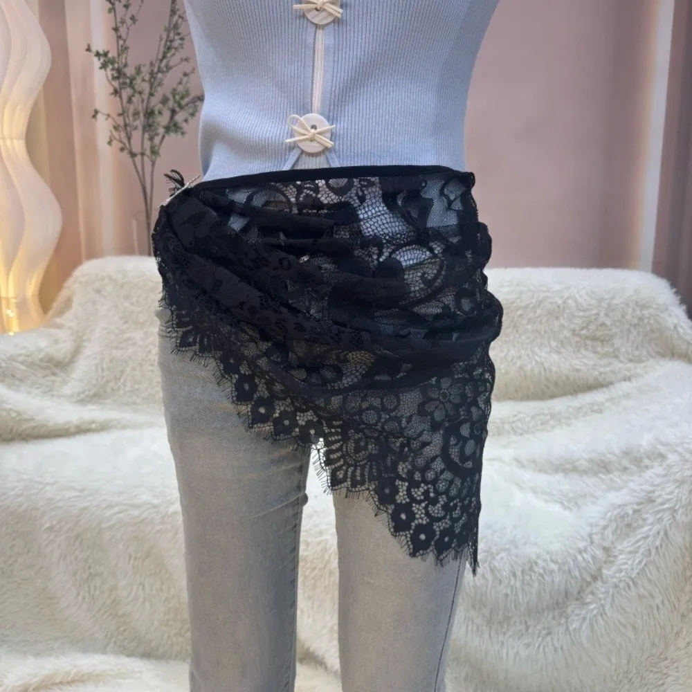 

Sheer Lace​​ Lace Mini Skirt​​ See-Through Skirt​​ Sexy Cover Up​​ ​​Lace Half Skirt​​ ​​Adjustable Ties​​ ​​Boho Design​​