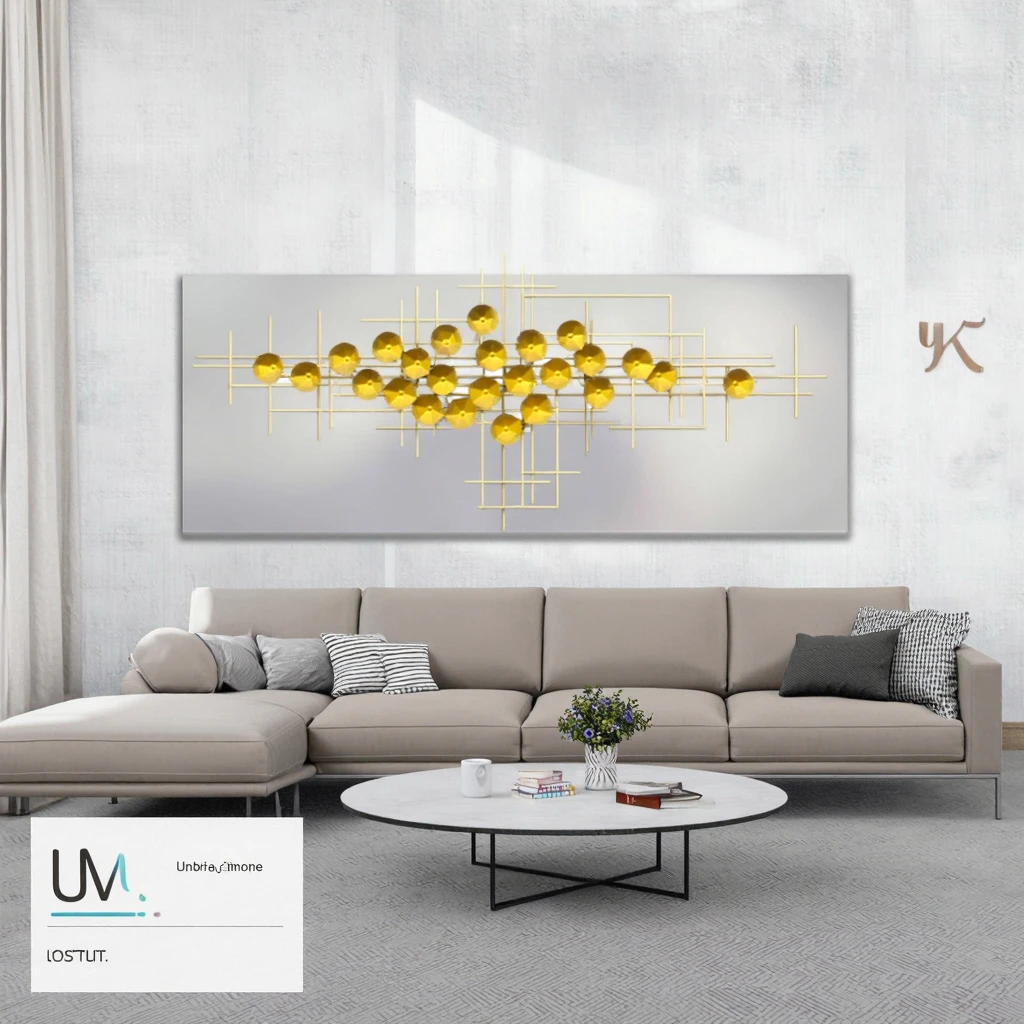 Modern Contemporary Art Design Factory Direct Sales Luxury Home Decorations Gold Metal Iron Products Irregular Shape Home Wall D
