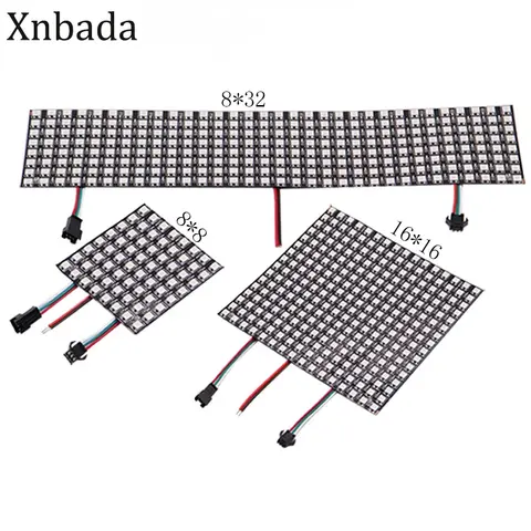Flexible LED Matrix WS2812B LED Digital Flexible Individually Addressable Panel Light WS2812 8*8 16*16 8*32 Pxiels Module Matrix Screen DC5V