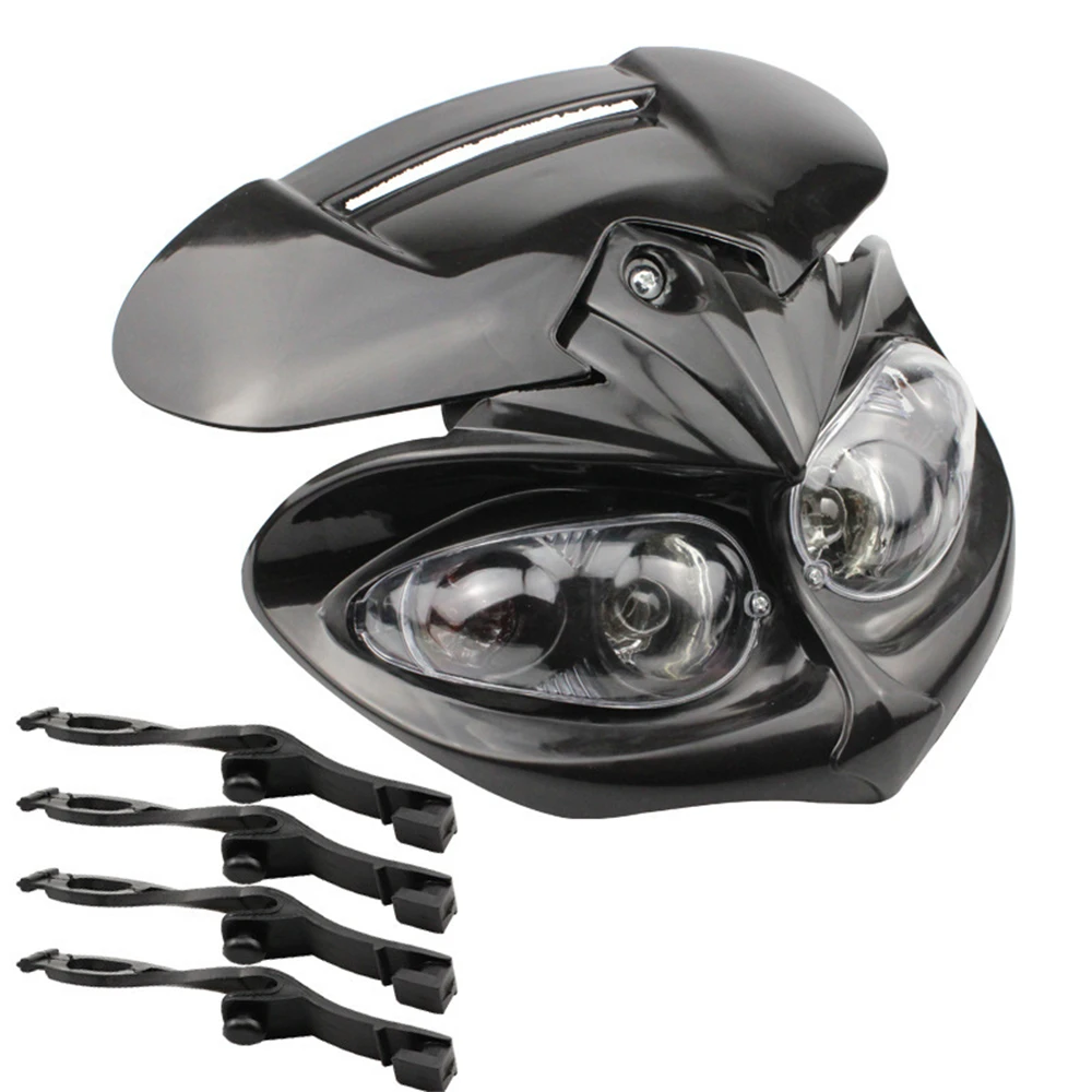 Fairing Head Lamp High / Low Beam Motorcycle Dual Headlight For F-Eagle Apollo DC 12V 35W Applicable To Universal Motorcycles