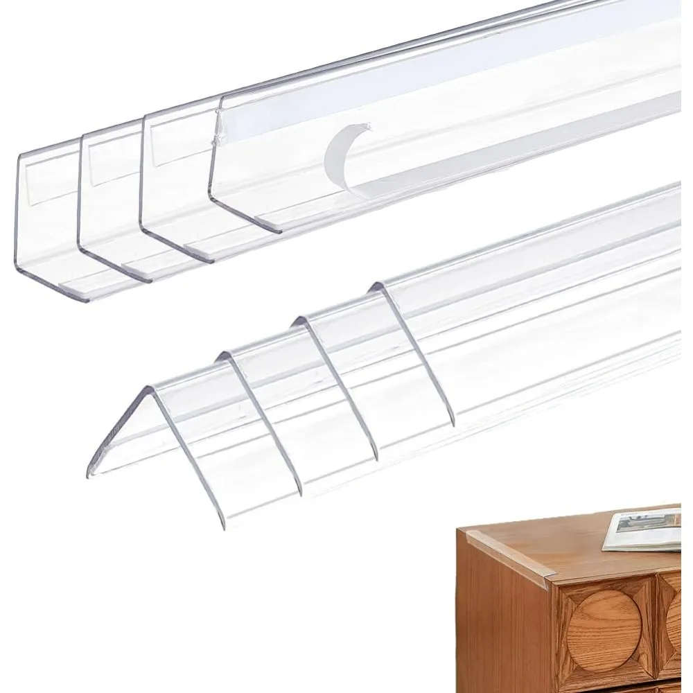 

14 Pcs Clear Wall Corner Protector Self-Adhesive Edge Protector Corner Guard for Wall Door Frame Cabinet Baseboard Table Stair
