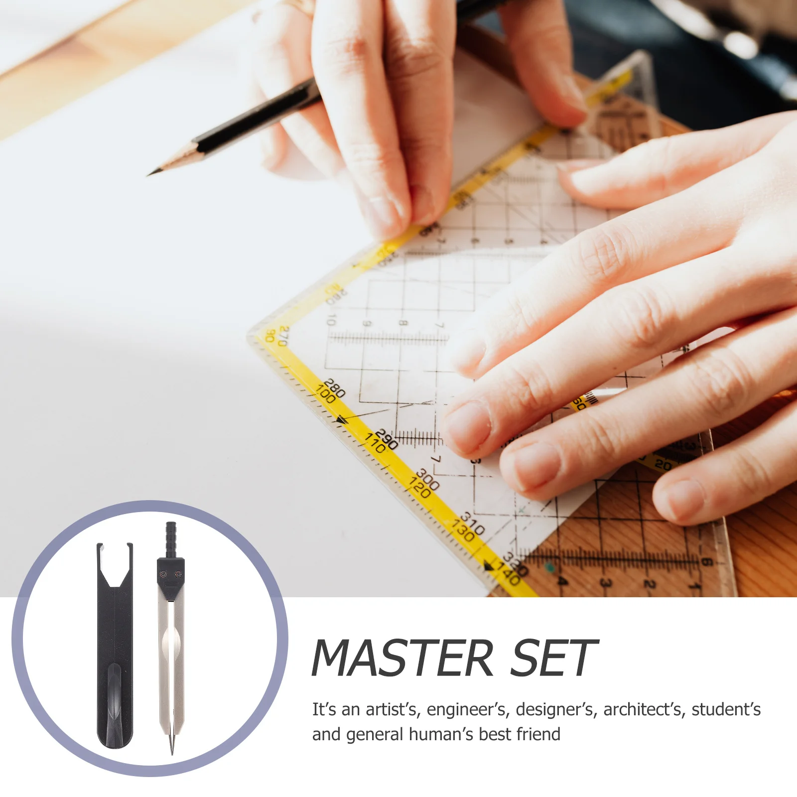 Ecg Ekg الفرجار حاكم صياغة مقسم مع حافظة واقية أداة قياس قابلة للتعديل لممارسة مخطط القلب الكهربائي #5