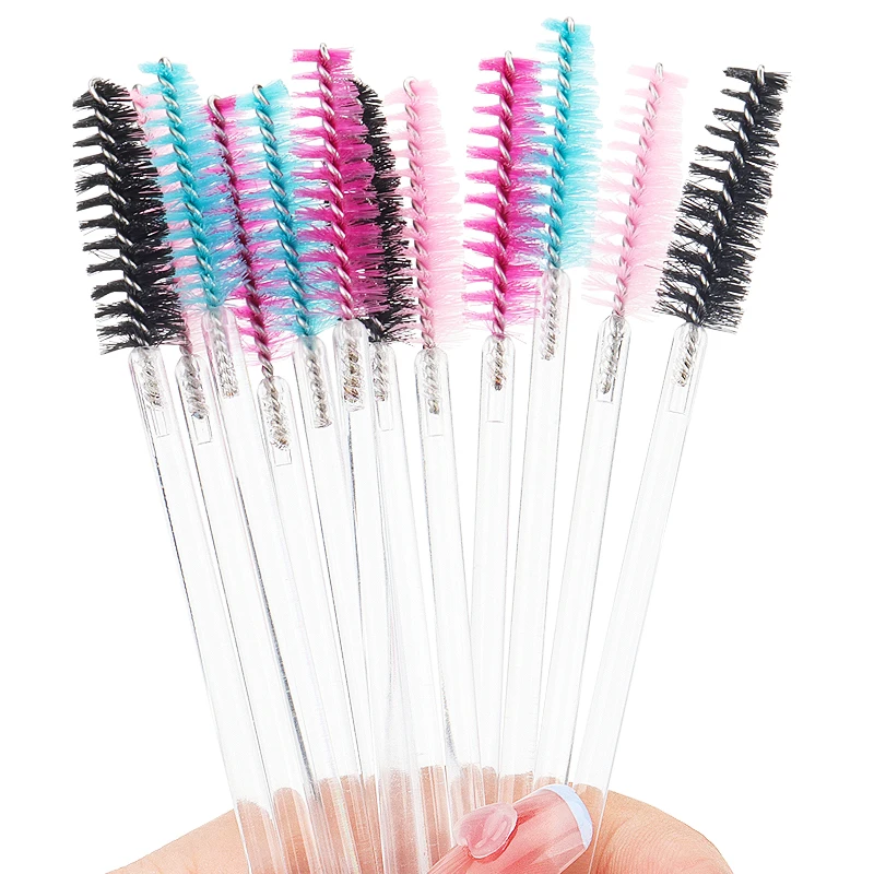 Brosse à cils jetable, tige transparente, peigne, sourcils, cils, Extension, baguettes de Mascara, maquillage, outils de beauté pour femmes, 200/500 pièces