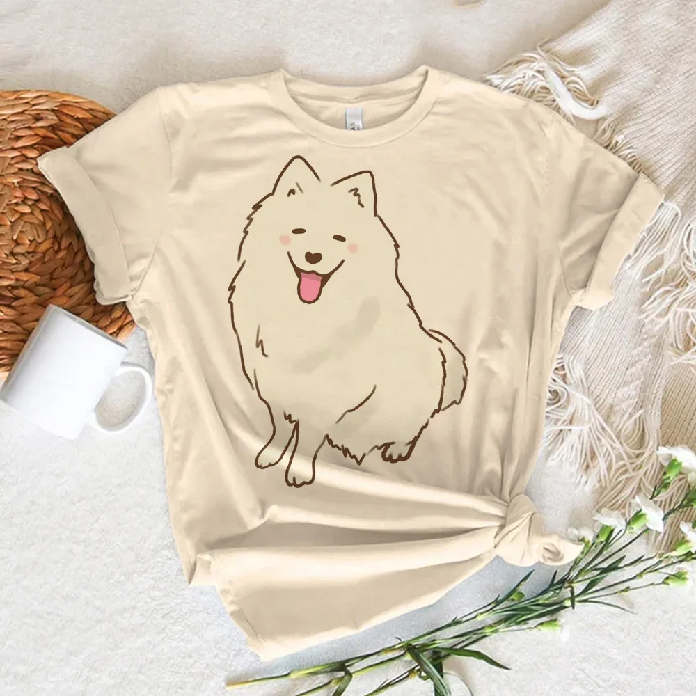 

Samoyed Tee women anime top female comic streetwear designer clothes