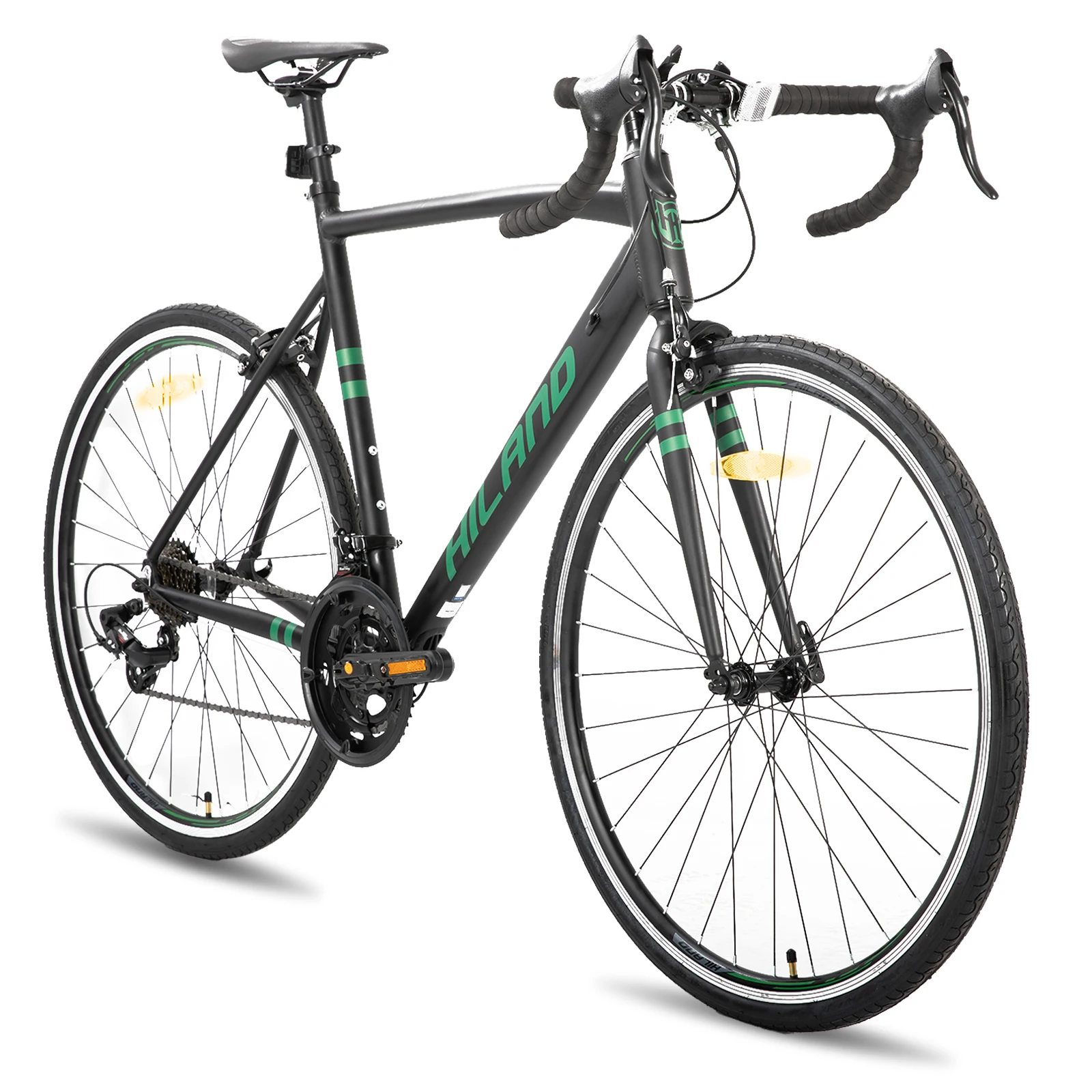 Hiland Aluminum Road Bike,Shimano 21 Speeds, 53/57cm Frame, Racing Bike for Men Mens Racing Bike