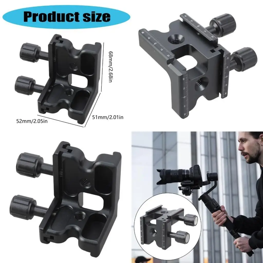

R53C High Performances Double Clamp With 1/4inch Screw for Slide and Plate Compatibility