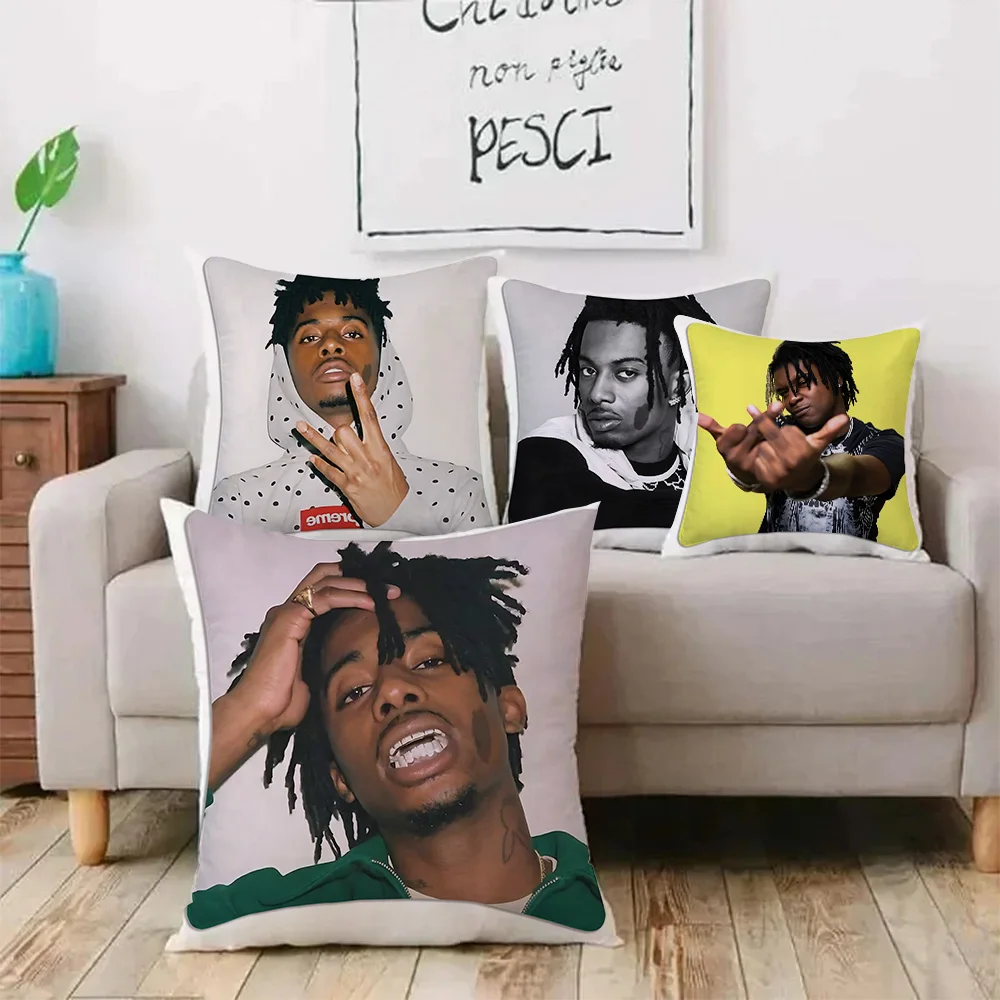 Ken Carson A Great Chaos Rapper Pillow Covers Cartoon Sofa Decorative Home Double-sided Printing Short Plush Cute Cushion Cover