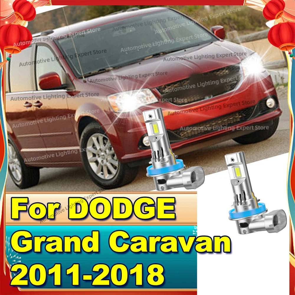 

2/4 шт. светодиодные лампы Canbus с вентилятором для фар автомобиля, Plug and Play, для DODGE Grand Caravan 2011-2018 2012 2013 2014 2015 2016 2017