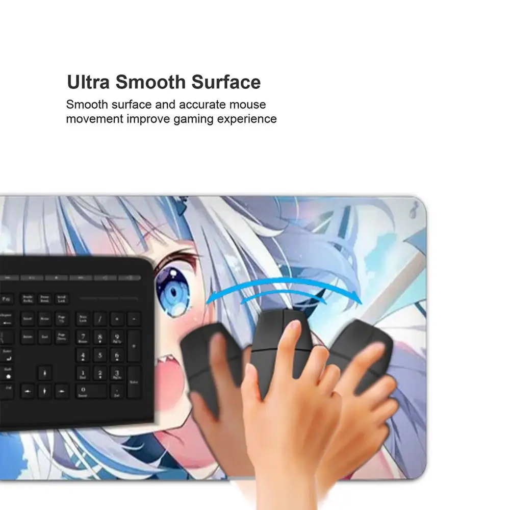 Gawr Gura Hololive Anime Girl Mouse Pad, alfombrilla de ratón para juegos, alfombrilla de escritorio de velocidad para computadora portátil, alfombrillas para juegos para oficina, Accesorios de escritorio