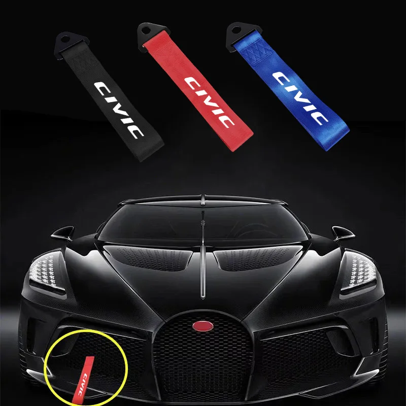 

High-Strength Nylon Car Tow Strap Towing Bars Trailer Ropes Hook For Honda Civic Accord Fit Jazz Pilot CRV Odyssey Passport City
