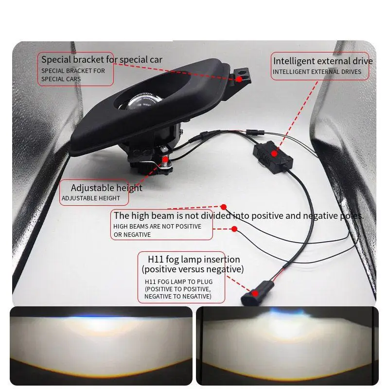 

Green Lemon 3 Inch Bi LED Fog Light 12V 3000K 6000K 4300K for Ford EVEREST