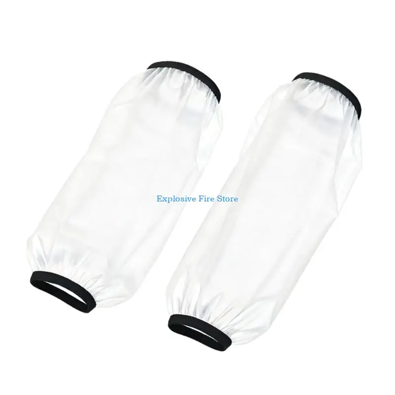 C4DB Clear Elastic Arm Protectors TPU Material Water Resistant Household Chores 2pcs