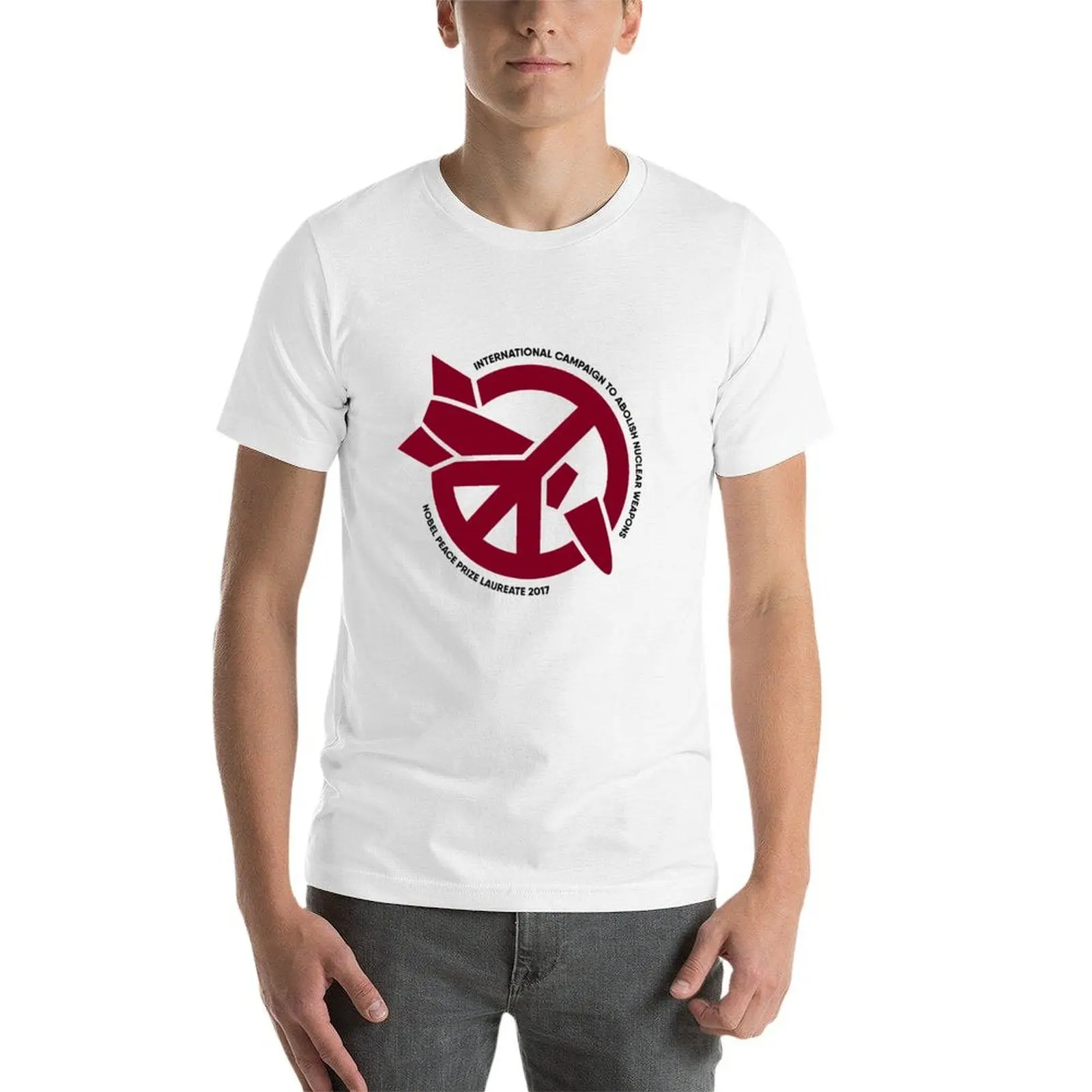 Футболка ICAN Maroon с креативным графическим принтом