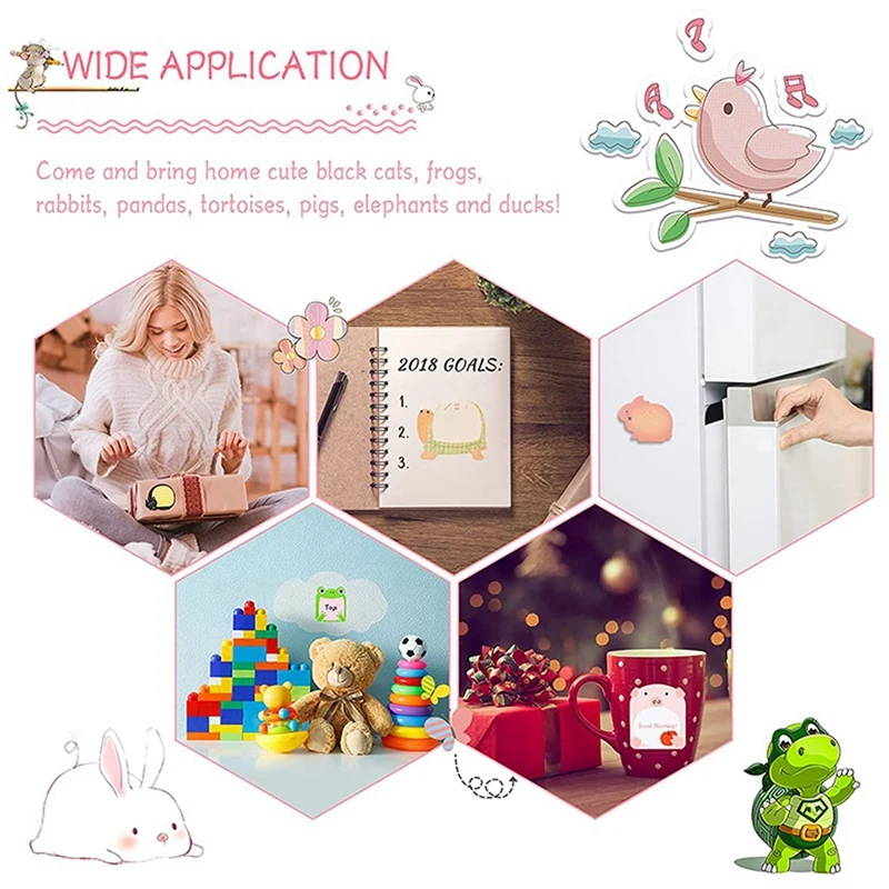 Cute Sticky Notes 1280 Sheets (64 Pieces) Mini Animal Sticky Notes Set Funny Self Adhesive Memo Pad Colourful