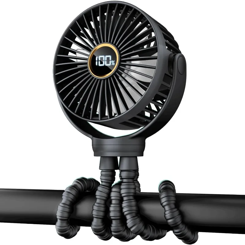 مروحة صغيرة لعربة الأطفال المحمولة، مروحة شخصية صغيرة قابلة لإعادة الشحن، أساسيات سفر الطفل للعربة، مقعد السيارة، جهاز المشي