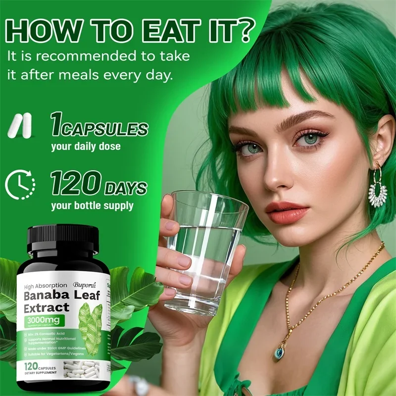 مستخلص أوراق الموز 3000 مجم - يعزز امتصاص المغذيات، ويحكم في مستويات السكر في الدم، والتمثيل الغذائي، ويدعم الصحة العامة #5