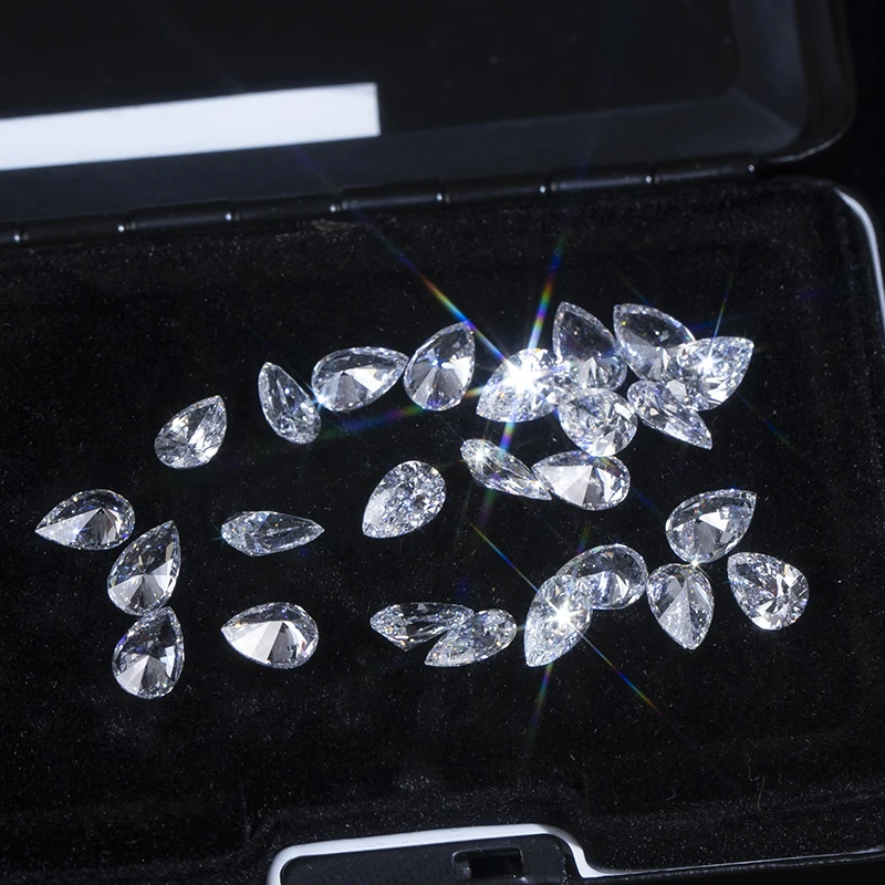 1CT Birnenförmige DEF VVS-VS Melee Laborgezüchtete Diamanten 2X3mm - 5X8mm Kleine Laborgezüchtete Diamanten Großhandel – Detail 5