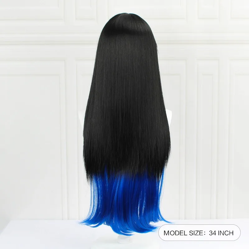 Anime Rolle Hashibira Inosuke Charakter Perücke Abdeckung Anime Demon Slayer Cos Swordsman Baby Blau Kopfbedeckung Bar Rollenspiel Kopfbedeckung