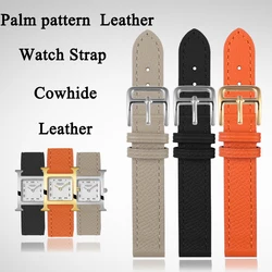 14mm 16mm 18mm Black Gray Leather Watch Strap H Buckle Watch Band women's Watch Accessories For Hermès H series A-rmani Bracelet