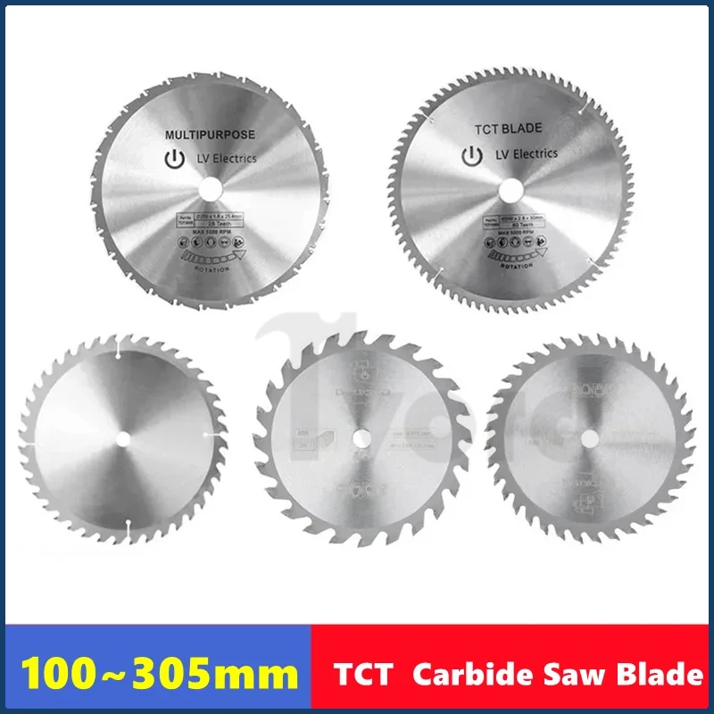 

1pcs TCT Woodworking Saw Blade Conventional Tooth Shape 110/115/136/160/165/185/210/250/305mm Woodworking Saw Blade Cutting Tool