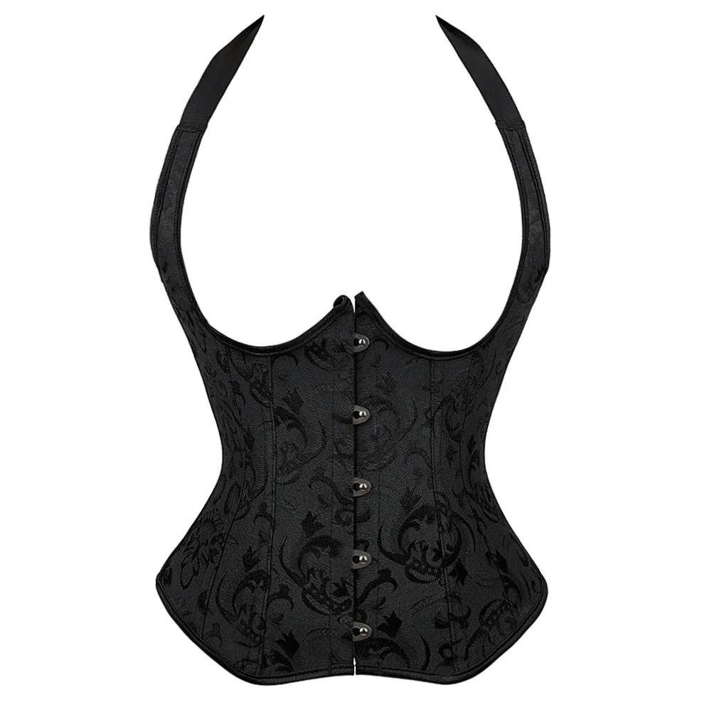 

Sexy Women's Underbust Corset Underwear Waist Cincher Slimming Body Shaper Bustier Top Plus Size Gothic Lace-up Corselet Belt