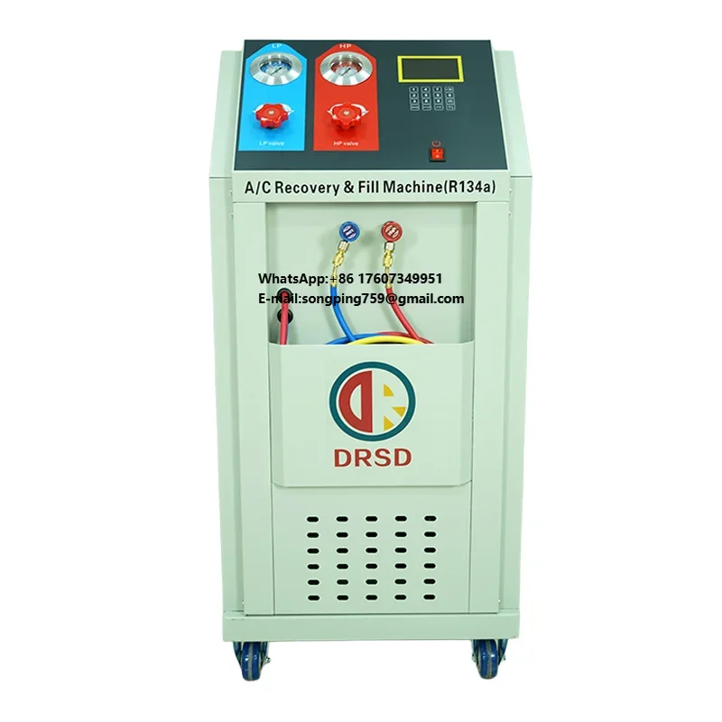 DRSD Full Automatic R134a Refrigerant Recovery Recycling Machine Car Air Conditioner Gas Care Equipment