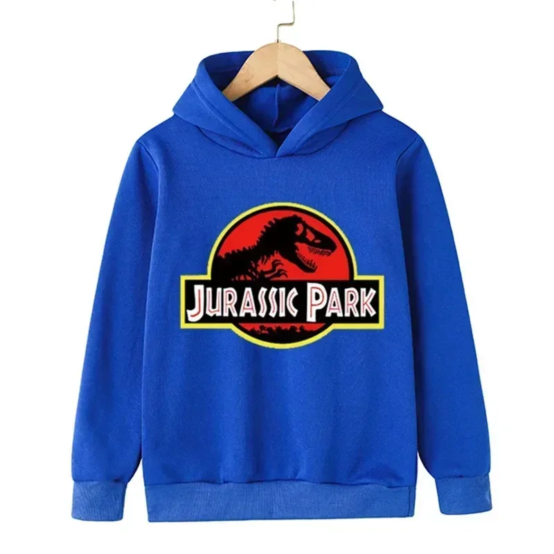 2-13 Years Old Kids Dinosaurs Hoodie Children's Spring Autumn Long Sleeve Sweatshirts Jurassic World 3 Fashion Casual Hooded Top