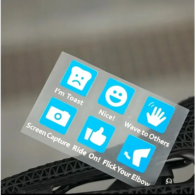 "Cycling Emoji & Phrase" Sticker Set, Ideal for Bike Handlebar Displays, Helmet Visors, Adding a Fun Cycling Vibe