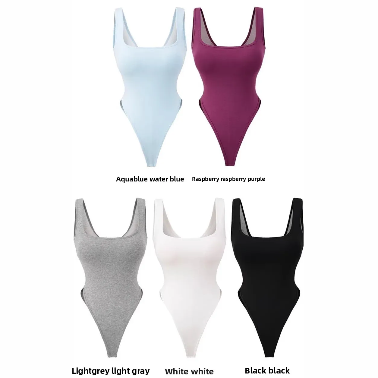 

One-piece Vest with Chest Pad and Leaking Back Design Sense, Girl Suspender Onesie