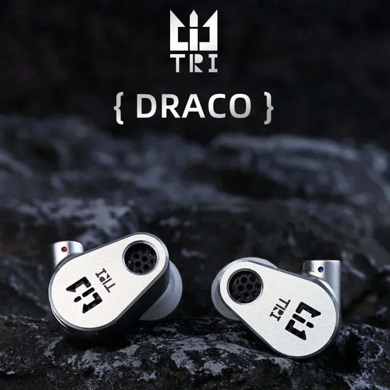 TRI DRACO Earphones Open Back HIFI Hybrid Headphone 3 Gen LCP Diaphragm Dynamic Driver Gaming In Ear Monitor Wired Music headset