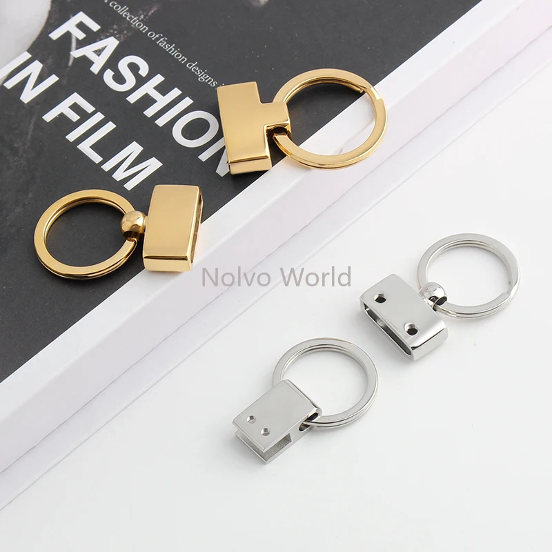 Imagem -06 - Metal Anel Loop Buckle Tiny Pet Leash Bolsa Strap Webbing Conector Pingente Chaveiro Ouro Prata 21 mm 18 mm 15 mm 12 mm Aço Inoxidável