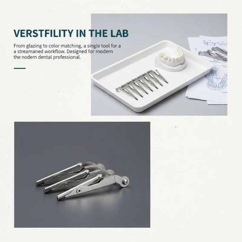 Dental Ceramist Hex Clamps Six-tooth Clips For Glazing Porcelain Auxiliary Tool Dental Technician Laboratory