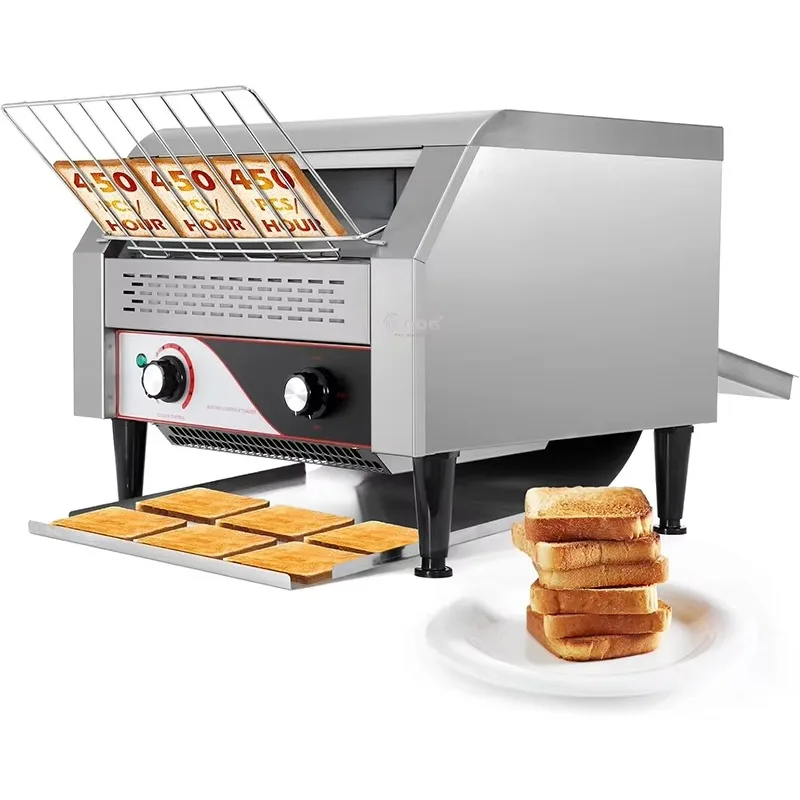 Stainless Steel Commercial Conveyor Toaster 450 Slices Sandwich Toaster Restaurant Kitchen Equipment Manufacturer