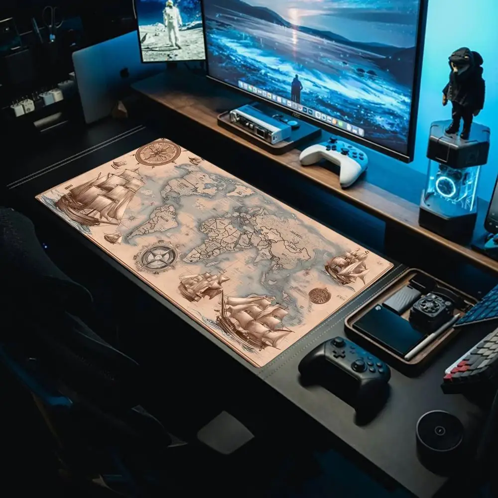 

Retro Sailing WorldMouse Pad Extra large waterproof and stain-resistant mouse pad