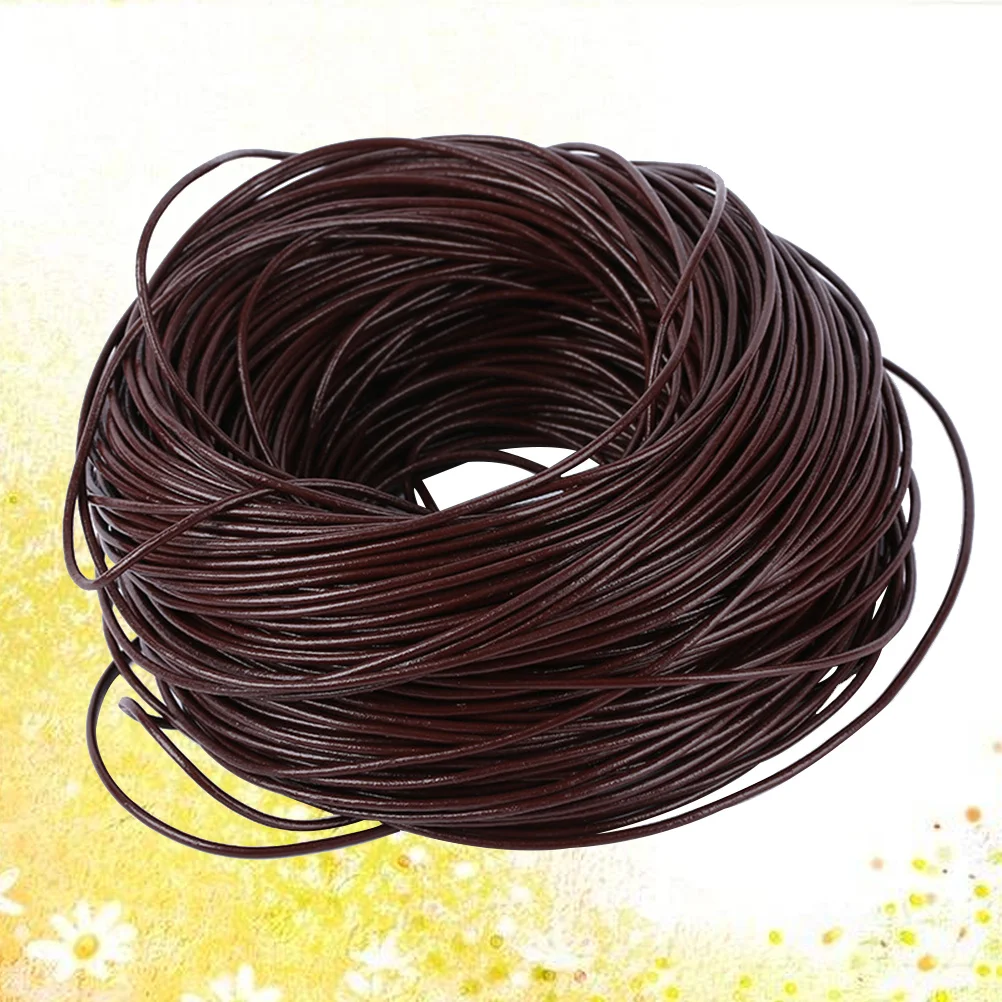 

10 .5mm Genuine Coffee Round Cords for Jewelry Making Bracelet Necklace Supplies Cords Jewelry Making Rope