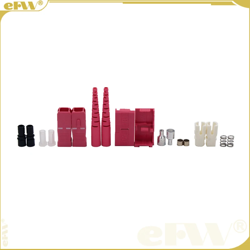 200pcs/Lot sale Sc Optical Fiber Jumper Loose Parts 2.0/3.0sc Duplex Rose Red Connector Plastic Stopper Om4 Heather Violet