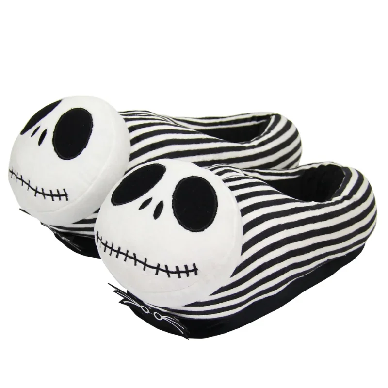 28cm koszmar przed świętami Bożego Narodzenia Jack Skellington pluszowe kapcie mężczyźni kobiety unisex zimowe buty wewnętrzne Halloween Cosplay buty