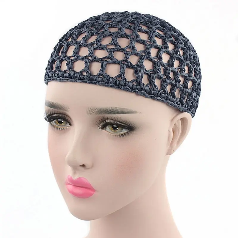 Womens Mesh Haarnet Gehaakte Kleur Snood Slapen Nacht Cover Tulband Dropship