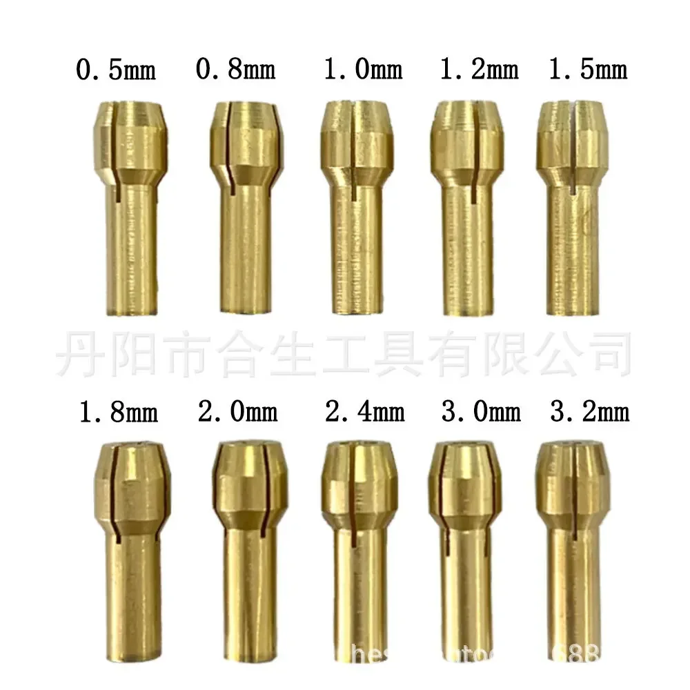 10pc brass chuck 0.5-3 electric grinding clamp mini drill