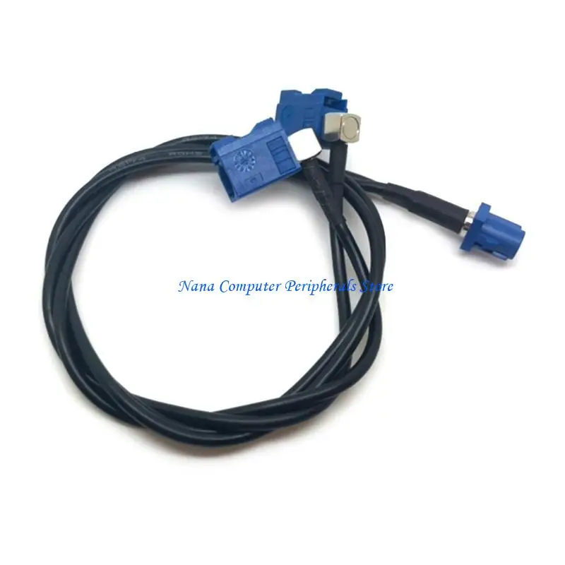 F68C Fakra Splitter, Fakra Cable Male to Female RG174 Coaxial Cable Y Splitter for Car Stereo GPS Antenna Extension Cable