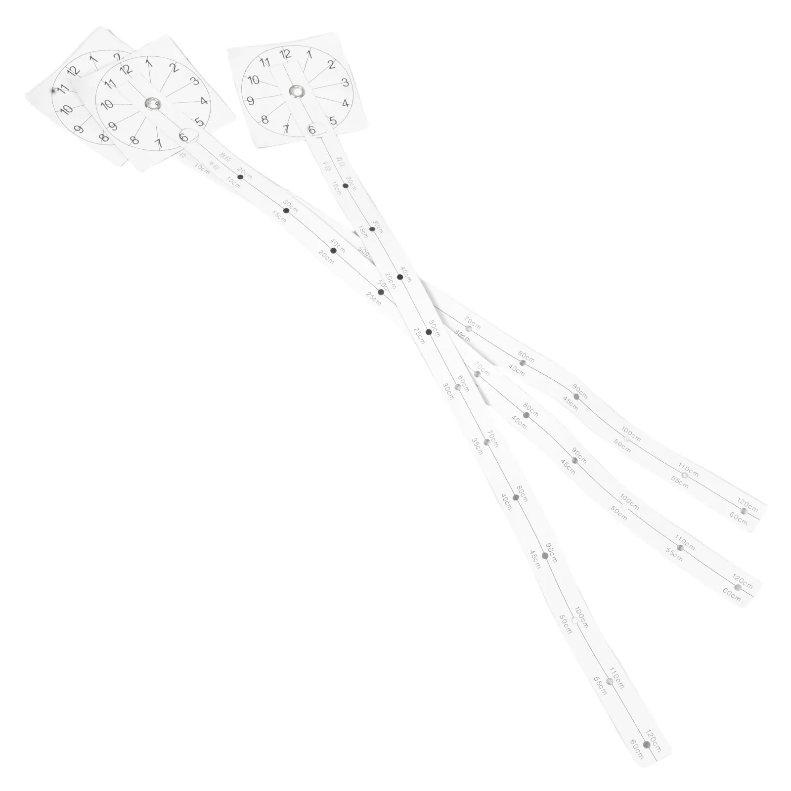 3Pcs DIY Large Wall Clock Assembly Scale Ruler Paper Tool Accurate Positioning Clock Accessories for Home Office Classroom