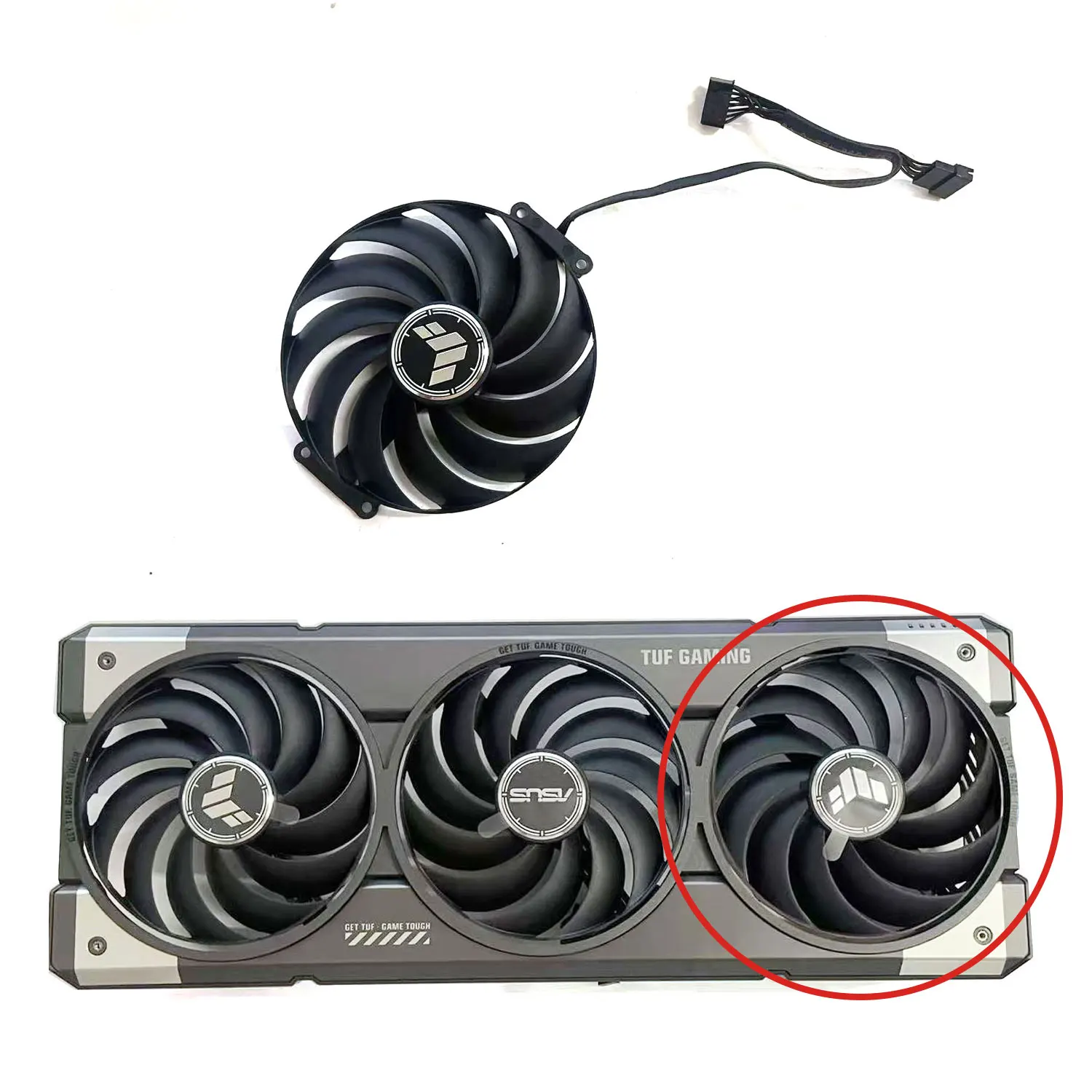 LZQLY Asus TUF-RTX5070-O12G-GAMING graphics card cooling 97MM 7PIN T129215BU RTX 5070 GPU fan