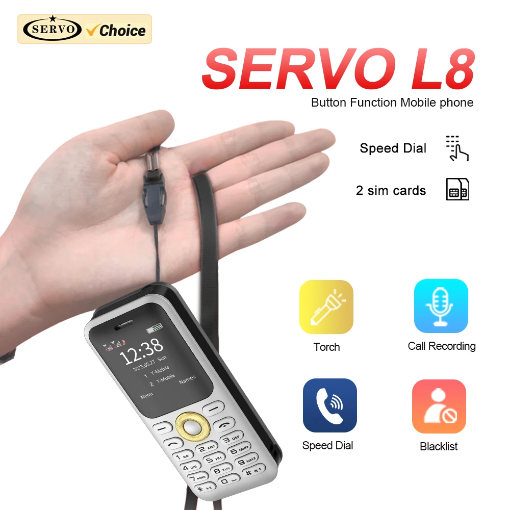 SERVO Dual SIM Standby Mini Mobile Phone 1.33