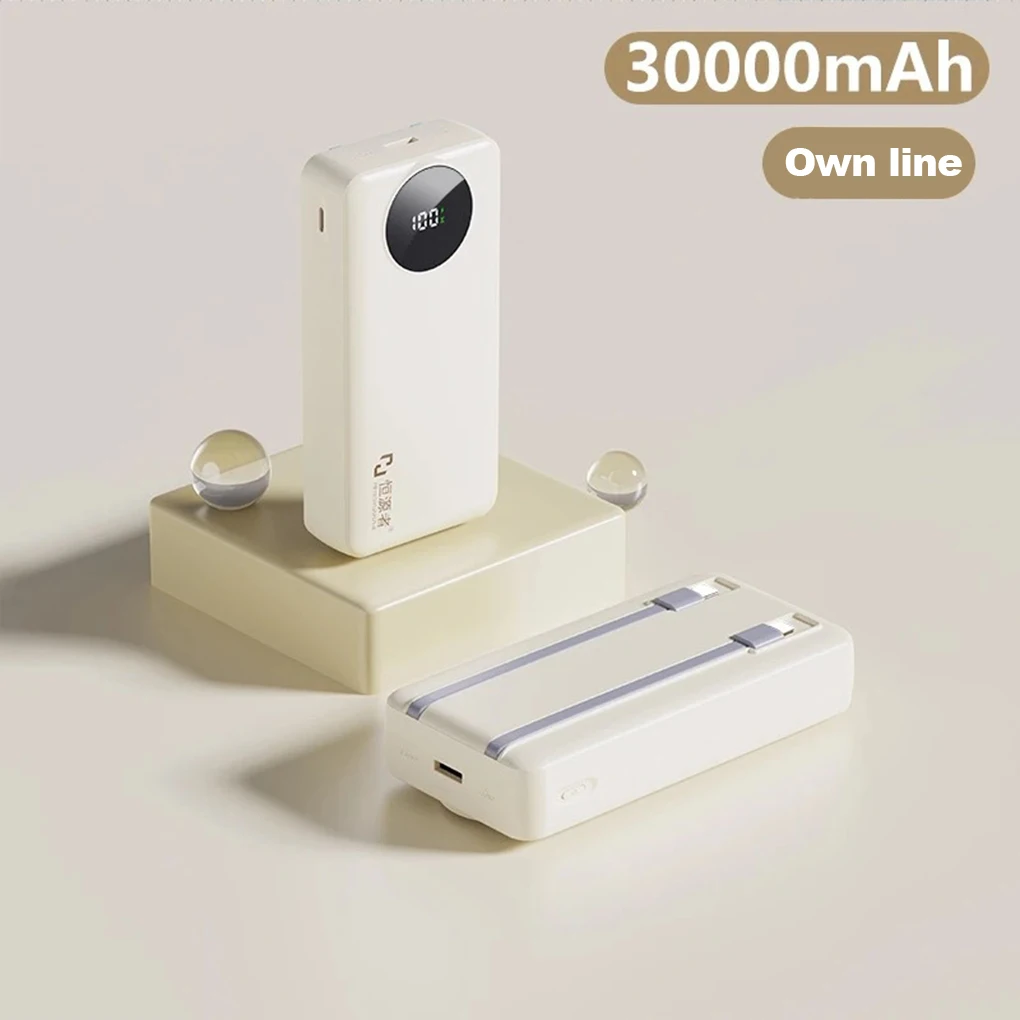 

Принесите свой собственный кабель. Power Bank емкостью 30000 мАч. 22,5 Вт. Двусторонняя сверхбыстрая зарядка. Прочный блок питания большой емкости.
