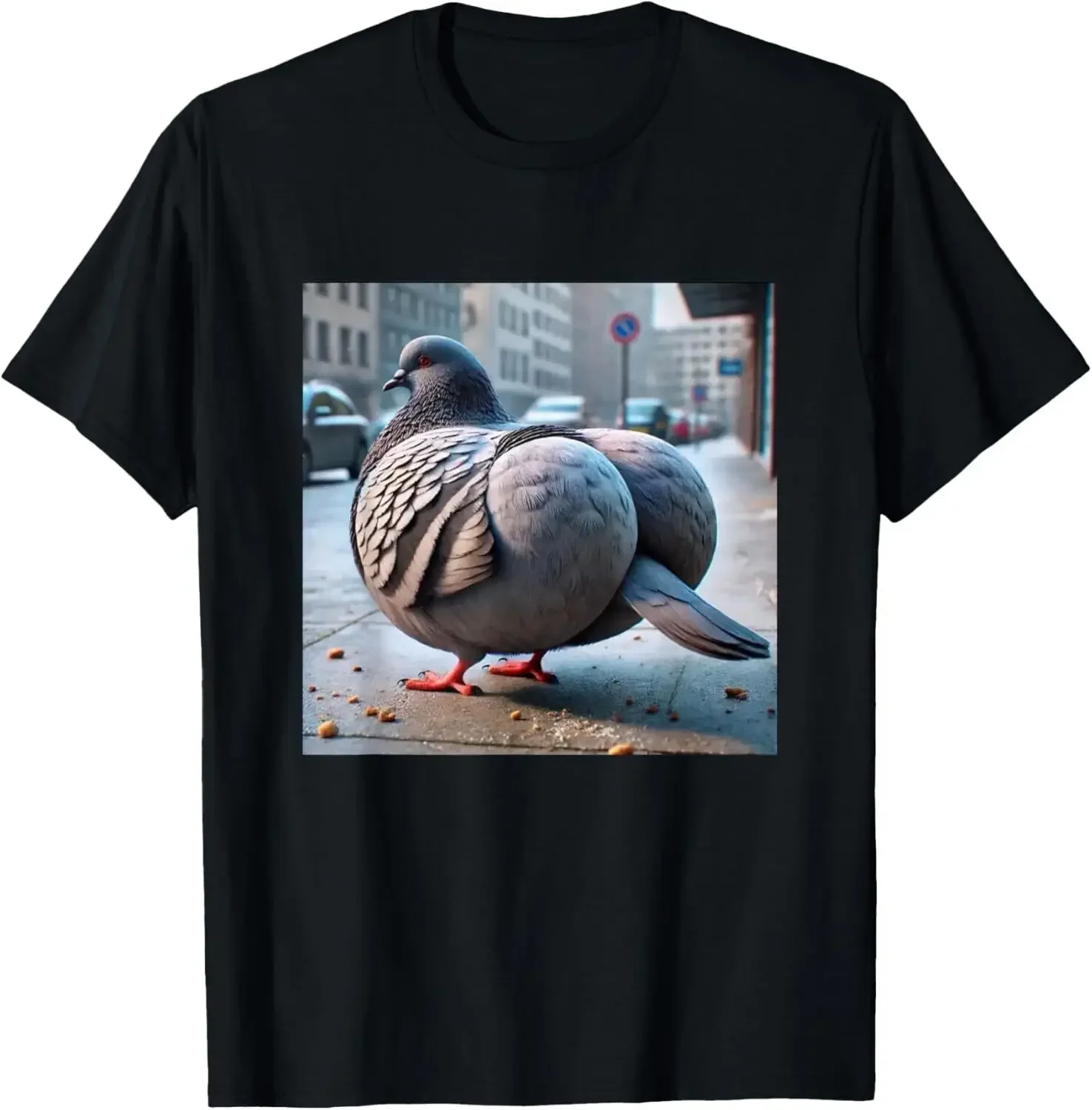 Funny Pigeon Big Butt Pattern Printed Summer Women's T-shirt Short Sleeve Round Neck Top Casual Women's Clothing